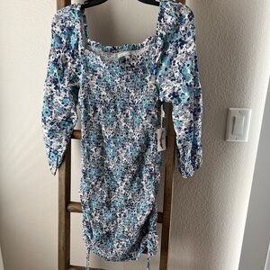 NWT - Jessica Simpson blue floral mini dress size M